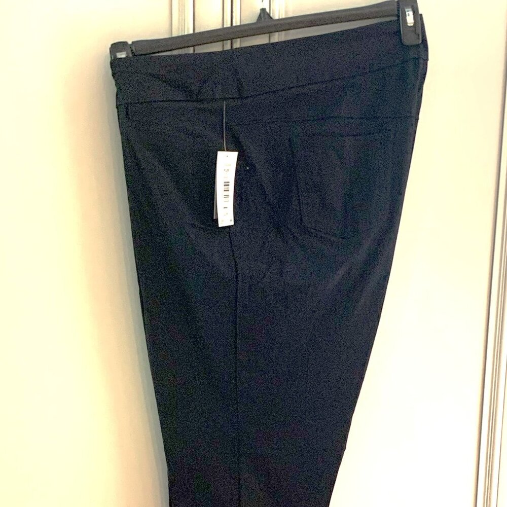 NWT Alia Plus Tech Stretch Slim Leg Pull-on Black Pants size 22 Regular - $48